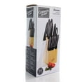 thumbnail image 3 of Gibson Home Dorain 14 Piece Stainless Steel Cutlery Set in Black with Wood Block, 3 of 5