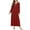 Wine Red, variant on Avidlove Women's Long Sleeve Nightgown Long Sleepshirts Henley Sleep Dress Full Length Sleepwear
