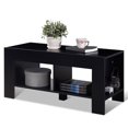 thumbnail image 1 of Costway 2-Tier Wood Coffee Table Sofa Side Table w/ Storage Shelf Living Room, 1 of 5