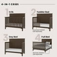 thumbnail image 4 of Child Craft Woodland 4-in-1 Convertible Crib, Shiplap Panel Design, 3 Mattress Heights, Brushed Truffle, 4 of 7