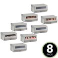 thumbnail image 2 of mDesign Large Fabric Closet Shoe Storage Box, 8 Pack, Gray, 2 of 9