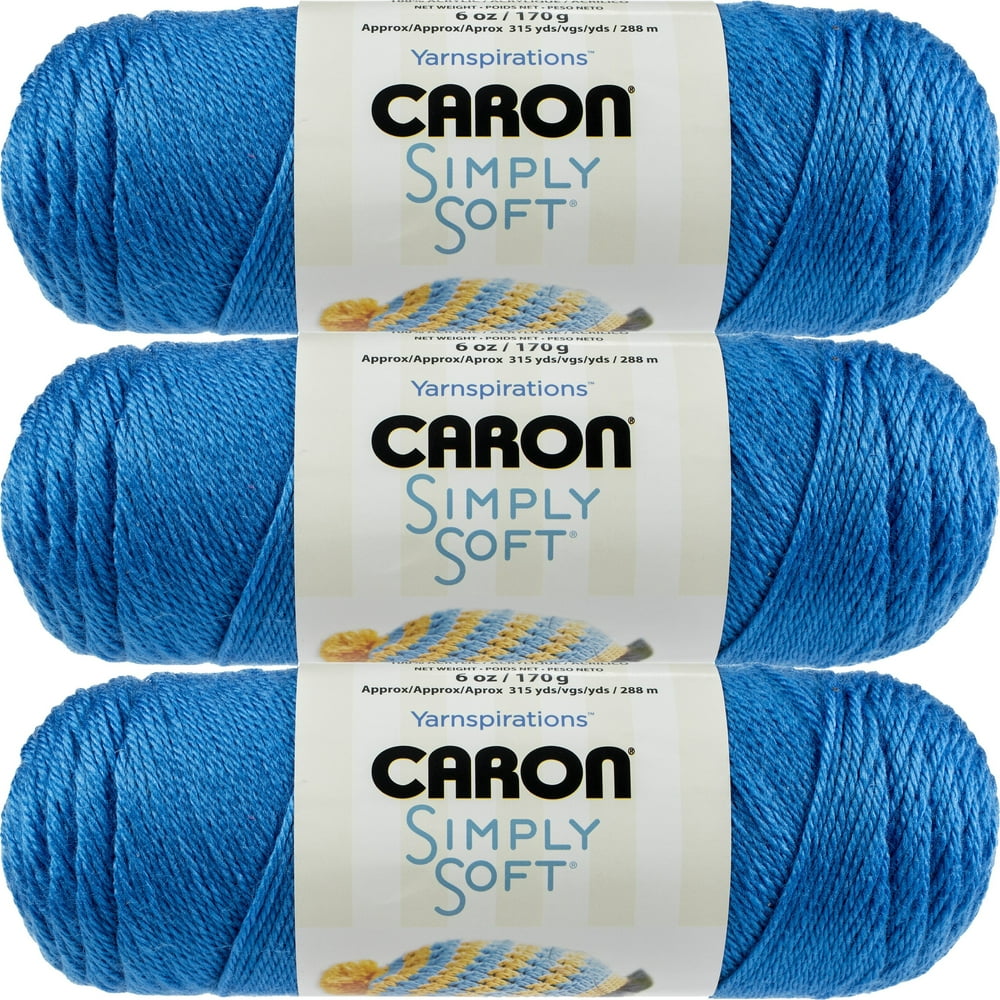 Caron Simply Soft Solids YarnColbalt Blue, Multipack Of 3 Walmart