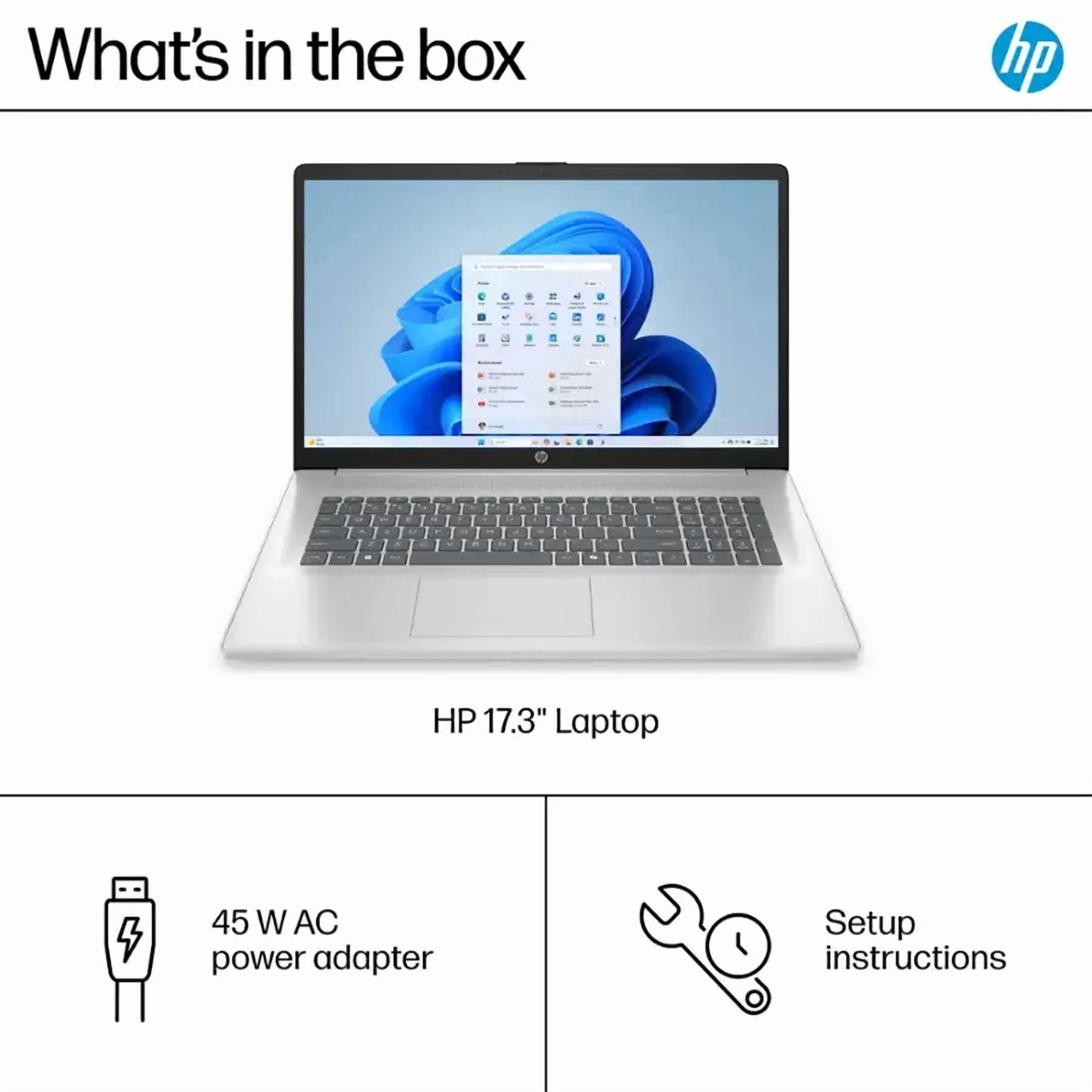 HP - 17.3" HD+ Laptop - Intel Core i3-N305 - 8GB Memory - 256GB SSD - Natural Silver