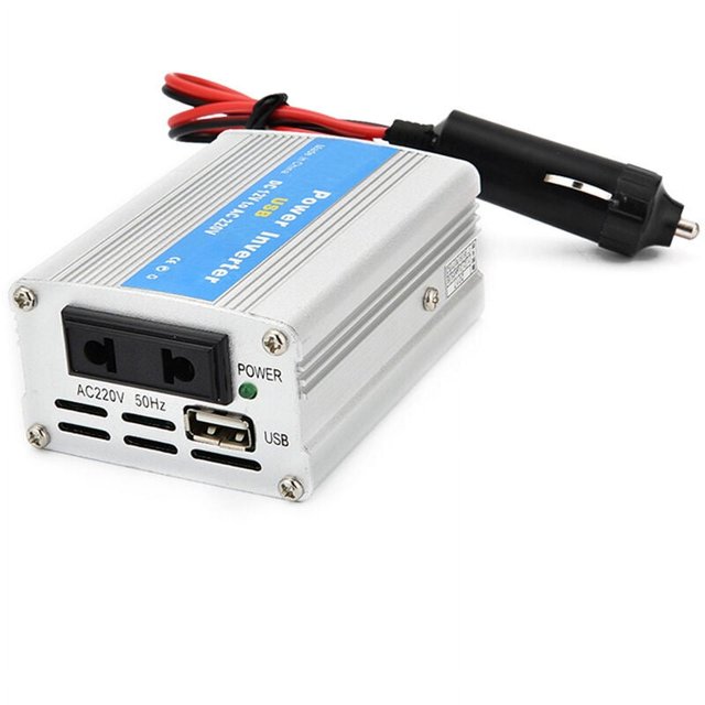 Inversor de coche portátil 100W Dc 12V A Ac 220V transformador inversor de cargador con puertos de carga USB y salidas