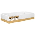 thumbnail image 6 of Euroco Upholstery Twin Platform Bed, Floor Bed with Storage and Guardrails, Natural, 6 of 13