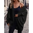 thumbnail image 5 of Women's  Knit Cardigan Open Front Batwing Sleeve Cape Style Loose Fit Longline Top, 5 of 5