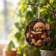 thumbnail image 3 of Reading Animal Christmas Hanging Ornament, Style B, Holiday Tree Decoration for Book Lovers, 3 of 9