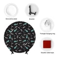 thumbnail image 4 of Yiaed Golf Bags And Balls Print Bone China Decorative Plate Ceramic Dinner Plates Art Crafts with Display Stand-6in, 4 of 6