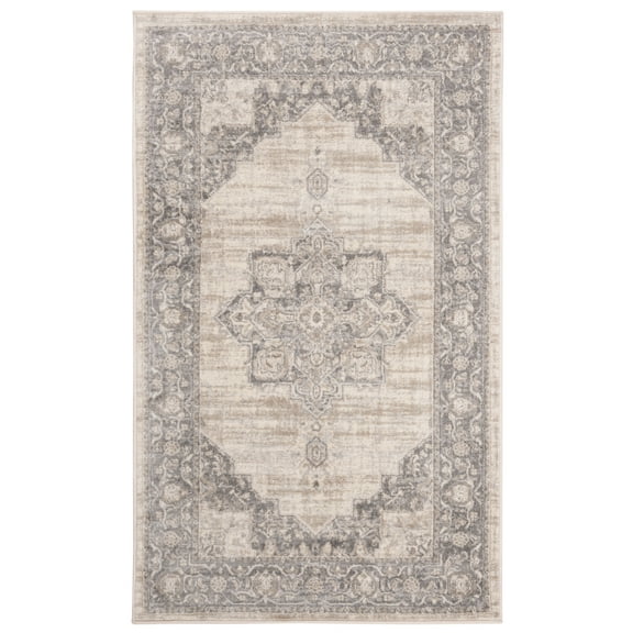 SAFAVIEH Brentwood Salah Oriental Area Rug, Cream/Grey, 4' x 6'