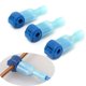 thumbnail image 3 of 50 pares de conectores de cable eléctrico azul con empalme rápido y bloqueo de cable, terminales de crimpado con clip, 3 of 6
