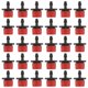 thumbnail image 1 of 200 Uds Mini microaspersores de riego estaca de tierra emisores ajustables goteador de agua para macetas de césped y jardín (rojo negro), 1 of 3