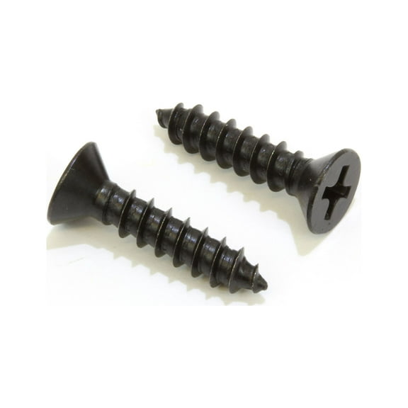 #8 X 1'' Black Oxide Coated Stainless Flat Head Phillips Wood Screw, (50 pc), 18-8 (304) Stainless Steel Screws by Bolt Dropper