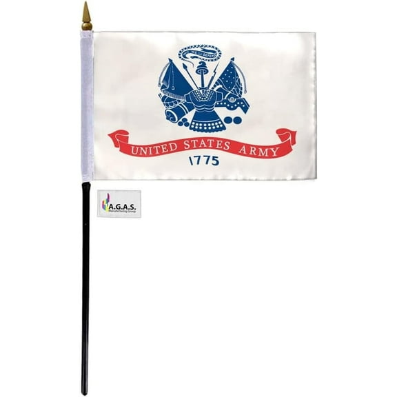 AGAS U.S. Army 4x6 inch Polyester Stick Flag