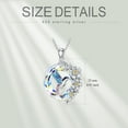 thumbnail image 4 of Hummingbird/Koala/Cat/Frog/Panda Crystal Necklace for Women 925 Sterling Silver Circle Crystal Animal Pendant Necklace Animal Jewelry Birthday Graduation Gift For Women, 4 of 10