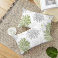 thumbnail image 4 of Throw Pillow Covers Decorative 12 X 20 Inches Pack of 2 Cozy Fleece Two-Tone Blooming Flowers Decorative Cushion Cases for Couch Bed Sofa Farmhouse Decoration Sage Green Grey, 4 of 6