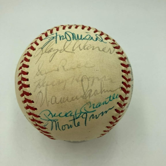 Mickey Mantle 1974 Hall Of Fame Induction Multi Signed Baseball JSA COA