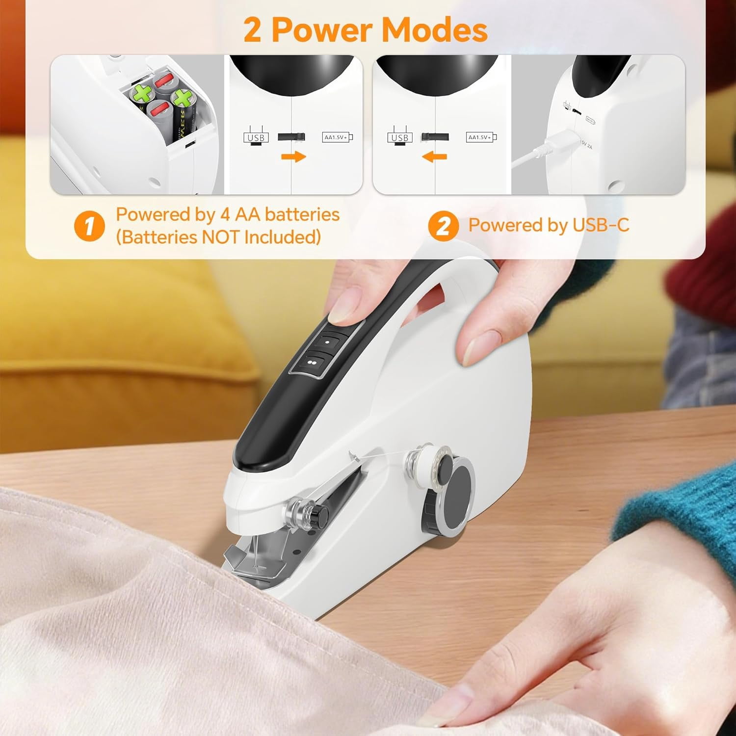 Sewing Machine Heavy Duty & Portable, 2-Speed Mini Sewing Machine with Sewing Kit & Storage Bag for Beginners, Adults, DIY, Home, Travel, Quick Clothing Repairs