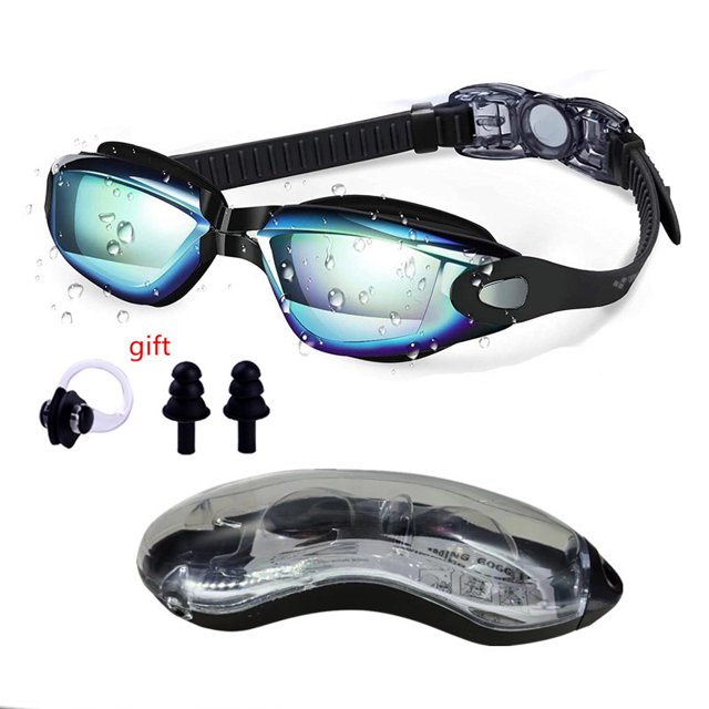 Lunettes de Natation Anti-Fuite Anti-Buée Protection Complète HD Ajustables pour Hommes et Femmes pour Adultes