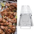 thumbnail image 4 of Chicken Roaster, Chicken Leg Grill Rack Multifunction Multi-Purpose Chicken Leg Rack Chicken Grill Stand With Drip Tray For Picnic For BBQ, 4 of 8