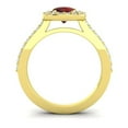 thumbnail image 4 of 1.35 Ct Natural Diamond Garnet Gemstone Beautiful Engagement Ring for Women 14K Yellow Gold Size 3 by Diamond-Capitals, 4 of 8