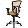 thumbnail image 3 of Pemberly Row Contemporary Mid Back Mesh Swivel Office Chair in Yellow, 3 of 5