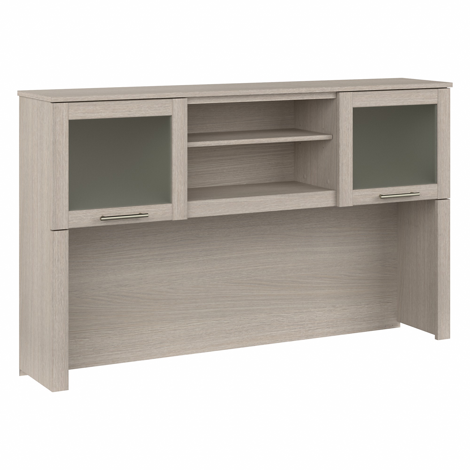 Bush Furniture Somerset 60 in 2-Door Hutch with Open Storage in Sand Oak - fits on Somerset 60 in L Desk (Sold Separately) - image 2 of 4