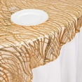 thumbnail image 4 of Efavormart 72"x72" Gold Wave Embroidered Sequin Table Overlay, Sparkly Square Table Topper, 4 of 6