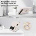 thumbnail image 5 of Compatible with Samsung Galaxy Z Flip 4 Case Cell Phone Finger Ring Kickstand Heat Dissipation Shockproof Protective Folding Smartphone Cover[Ultra Thin Slim] Flexible Soft Resistant Drop Shock-White, 5 of 9