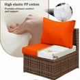 thumbnail image 3 of 14 Pieces Outdoor Replacement Sectional Cushions Set, Waterproof patio furniture cushions For Outdoor Furniture, 4in thick outdoor couch cushions For 6 Seat（Orange color）, 3 of 6