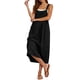 thumbnail image 4 of Trajes Cómodos para las Mujeres Lino de Ajuste Suelto Vestido de Playa con Correa de Espagueti de Línea a con Bolsillos para las Vacaciones, 4 of 8