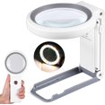thumbnail image 1 of Lupa de 30X 10X con luz y soporte, lupa de mano plegable Lupa iluminada con 18 LED para degeneración macular, lectura de personas mayores, trabajo de cerca, monedas, joyas, 1 of 5