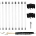 thumbnail image 1 of 22PCS Chimney Sweep Kit Chimney Cleaning Brush Duct Vent Cleaning Set with 18 Nylon Rods for Fireplace Flue Dryer Vent, 1 of 10