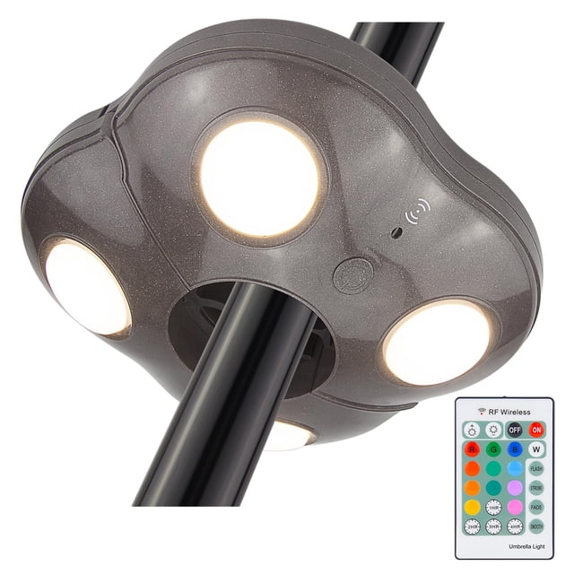 Luz para Sombrilla de Patio BIGMONAT Batería 250 Lúmenes con Control Remoto