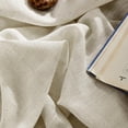 thumbnail image 3 of Juego de cortinas Joydeco de lino, 244 cm de longitud, 2 paneles, color beige, 3 of 8