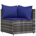 thumbnail image 2 of vidaXL 4 Piece Garden Lounge Set with Cushions Grey Poly Rattan, 2 of 5