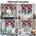 thumbnail image 6 of Modern Seamless Stitching Swag Curtain Valance for Windows, Red Black Geometric Window Treatments Short Swag Topper for Kitchen Windows Bathroom Bedroom, 28"x36", 6 of 8
