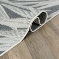 thumbnail image 4 of World Rug Gallery Tropical Leaves Nature Inspired Reversible Indoor/Outdoor Area Rug - Gray 2'x7', 4 of 8