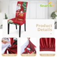 thumbnail image 3 of Juego de 4 fundas de elastano Furniture Cover SearchI para sillas navideñas, 3 of 7