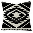 thumbnail image 2 of Taicans Decorative Linen Soild Throw Pillow Covers 18 x 18 Inch,Black and White Pillow Covers,Decorative Square Throw Pillows for Home Living Room Bedroom Bed A, 2 of 2