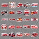 thumbnail image 4 of RV Paquete de 50 pegatinas de vinilo con grafiti para ordenador portátil, coche, monopatín, motocicleta, bicicleta, equipaje, pegatina de bomba para parachoques (46) Rojo Verde, 4 of 5