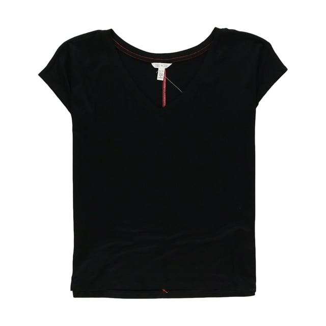 Camiseta básica Boxy de Aeropostale para mujer, negra, mediana