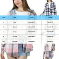 thumbnail image 4 of APEXFWDT Women's Plaid Hooded Shirt Jacket Button-Down Lightweight Long Sleeve Cardigan for Fall Outdoor Walks & Casual Gatherings,S,Purple, 4 of 4