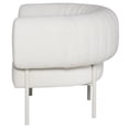 thumbnail image 3 of Nuevo Reina Polyester Fabric & Steel Metal Occasional Chair - Matte Oyster White, 3 of 5