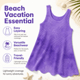 thumbnail image 2 of Girls Swim Cover Up for Swimwear Knit Kids Summer Beach Bathing Suit Coverup Cami Dress for Size 4-7Y, 2 of 7