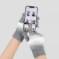 thumbnail image 5 of Lovzfmll Women's Winter Knit Gloves, Touchscreen Gloves with Fleece Lining, Full Finger for Smartphone Use in Cold Weather, Gray, 5 of 5