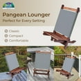 thumbnail image 2 of BYER OF MAINE Pangean Lounger Chair – Portable, Lightweight, Foldable Wood and Canvas Chair – Ideal for Camping, Patio, Lawn, and Beach Use in Granite, 2 of 8