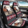 thumbnail image 4 of XYZCANDO Automotive Seat Protector Cover 2 pcs Car Seat Covers Car Front Seat Covers Interior Decor Breathable Truck SUV, Horse Pattern, 4 of 10