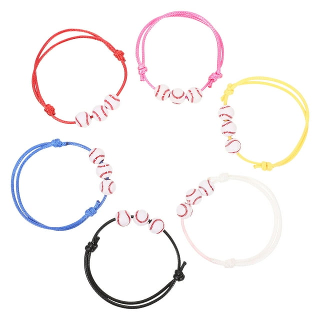 30pcs Creative Baseball Bracelets Fashion Sports Ball Bracelets Hand Jewelry