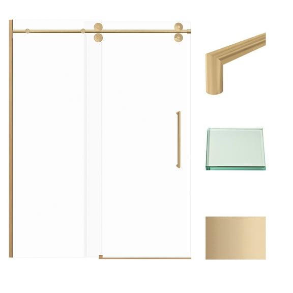 Transolid Tpbt608010c-T 80" High X 59" Wide Bypass Frameless Shower Door - Bronze