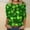 Green, variant on St. Patrick'S Day Shirt Women's Valentine's Day Fashion Printed T-shirt 3/4 Sleeves Blouse Round Neck Casual Tops St. Patrick'S Day Shirt